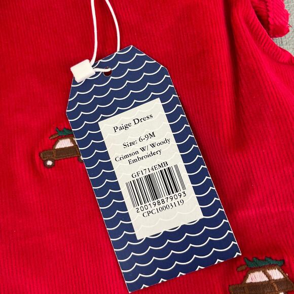 Classic Prep Childrenswear Paige Dress Crimson w/ Woody 6-9 Months NWT - Picture 7 of 11